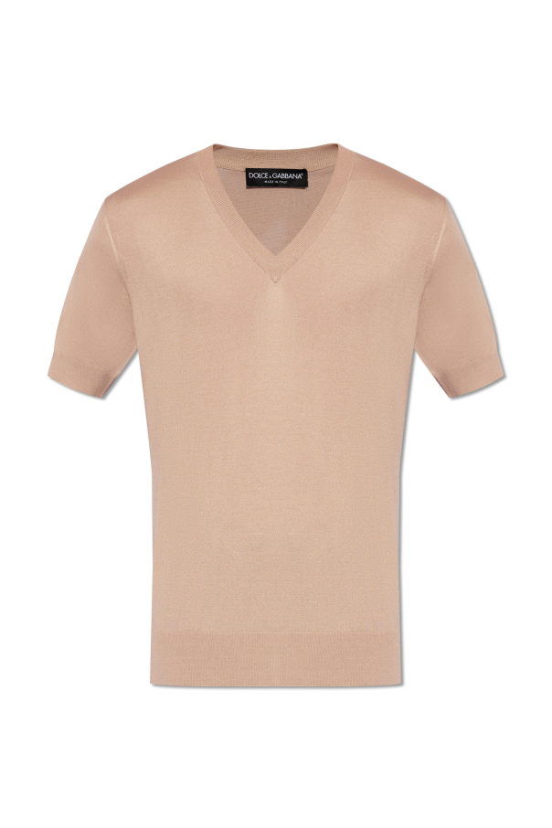 Beige Knit T-shirt Dolce & Gabbana - Vitkac Canada